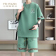FR.YH.ZH凌越男装店2025夏季休闲运动套装男士百搭两件套 SI23黑色(YYW6195)ER5SI M(90-110斤)