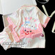 Ice Silk Children's Pyjamas Summer 2025 Nouveau style fille mignonne fille dessin animée en deux pièces vêtements à la maison Summer 6630 # ensemble deux pièces [manches courtes + shorts] 100 [8 tailles] 100-110cm 30-40jin [Jin est égal à 0,5 kg]