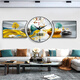 WCZ German modern simple sofa background wall paintings symbolize light luxury triple living room decorative paintings with clocks and perpetual calendar BG6624+BG6625+BG6626 Middle 70*70_left 70*50_2.5 meters-2.82