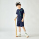 
Duoduojia Running Training Boys Sports Set 2025 Summer Thin Children's Fashion T-shirt Shorts Handsome Two-piece Set