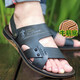 
Woodpecker official brand sandals men's summer 2025 new breathable leather sandals slippers non-slip beef tendon sole beach shoes waterproof and cold 6227 khaki beef tendon sole-flagship model 37