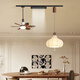 
Sanxiong Aurora Retro Restaurant Track Chandelier Wasabi Style Mobile Bar Spotlight Medium Simple Walnut Color Dining Table Lamp YX16753 Three Colors