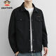Paul Frank Jacket Men's Casual Checkerboard Jacket Men's Autumn Trendy Windproof Top Men's Black XL
