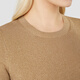 MaxMara 2025 early autumn new women's decorative short-sleeved knitted sweater 6366065106 Gold XS