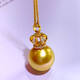 Fengxi South Sea gold bead pendant Philippine color seawater pearl necklace 13-14 thick gold 18 gold inlaid 14-14mm