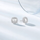 Chao Acer Bo Ya Fangyuan platinum earrings for women PT950 earrings brushed geometry as a gift for your girlfriend, priced at 290 yuan, 2.2g, one pair (free silicone ear plugs)