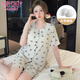 Modal pajamas for women in summer new style modal cotton with chest pad short sleeve shorts simple sweet home clothing set for outside Y838 M