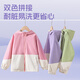 Huili children's jacket 2025 new boys woven splicing jacket for autumn girls sports three-defense hooded cardigan [three-defense] military green/H white Huili Xiao K 140