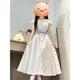 Cotton French giant beautiful shirt dress for women in summer 2025 new small temperament with waist-pinching waist to make them look slim and long skirt. White shirt dress L Recommended 105-120Jin [Jin equals 0.5 kg]