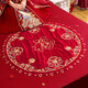 Mariage assis Blessing Coussin broderie de personnages de bénédiction pour cent de bénédiction coussin tôt et précieux fils mariée pressante lit de mariage coussin de mariage femme prépare les fournitures de mariage de grandes fleurs riches - assis assis