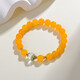 [Sélection des cristaux] Bracelet Agate Strawberry Crystal pixiu Sugar Heart Glass blanc cristal vert bracelet d'anniversaire C675 Bracelet de bracelet de corne d'abondance d'agate jaune