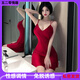 其他/其它类成人性感吊带睡裙露背激情衣服套装制服诱惑火辣睡衣 694黑色外袍 均码