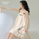 Mishide Petit seins à plate plate pyjamas sexy pyjamas de nuit pour femmes Summer Pure coton Sous-schéma pyjamas mince jupe d'été mignon 20 Cy6167 M [Poids recommandé 80 à 100 Jin [Jin est égal à 0,5 kg] toute taille
