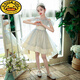G.Duckkids Prinzessin Kleid Girls Geburtstagskleid Kinder High-End Host Flower Girl Hochzeit Little Girl Klavier spielen Performance Kleidung M683 Blau [Folge der Krone] 130 cm