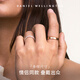 Daniel Wellington dw ring for women, star series couple ring, rose gold No. 52, birthday gift for girlfriend DW222