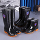 
Yunyouli (yunyouli) beef tendon bottom rain boots men's thick sole high tube water shoes plus velvet rubber shoes rain boots short tube water boots kitchen non-slip shoes 9928 black (no cotton added) 36