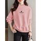 GTYUWVG royal blue plus velvet thickened sweatshirt for women in autumn and winter small loose casual half turtle collar design sense top jacket trend 6197 royal blue half turtle collar plus velvet S 80-100Jin [Jin equals 0.5 kg]