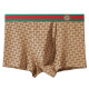 Sieben Wölfe (Septwolves) GD -Männerunterwäsche Tiktok gleicher purer Baumwoll Große G Personalisierte bedruckte Schachtel Voller Shorts G1105 (heller Kaffee + Dark Coffee + Royal Blue + Schwarz) l