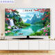 Yonghuan new TV dust cover TV cover sunscreen fabric 65-inch protective cover hanging curved screen B1391 Music Dolphin 32-inch (80*50cm)