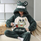 Zipjbx Zuoxi Bekleidungsgeschäft Korallenpyjamas Winter Herbst und Winter verdickter Flanell warmes Cartoon Home Kleidungsstück 9902* Kapuzenset m klein [80-90jin [Jin gleich 0,5 kg]]