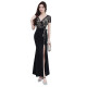 
Ran Yilan same sexy low-cut dress evening dress sauna bathing foot technician work clothes nightclub beauties princess suit 3883 black S