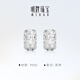 Ming brand jewelry platinum Pt950 platinum crushed ice earrings gift for women BFH0116 platinum earrings about 4.64 grams