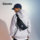 Subcrew trendy personalized design waist bag men and women couples street riding breast bag campus fashion small shoulder bag gray