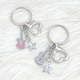 American Hot Girl Style Y2K E -Gitarrenstar Schlüsselbund in Retro Trockener jubilanter Bass Schlüsselbeutel Keychain Gitarre Keychain - Weiß