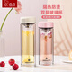 希诺（HEENOOR）玻璃杯双层泡茶杯可爱便携杯子女士高颜值水杯XN6563 6630 XN6631粉色230ML