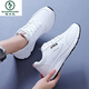 Specht Sneaker für Frauen 202 Sommer Neue Frauenschuhe Leder lässig Schuhe koreanische Schuhe weiße Schuhe Studentin Vaters Schuhe Trend Weiß schwarz 6628 37