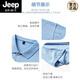 Jeep Spirit d'âge moyen de revers pour hommes à manches courtes à manches courtes à manches courtes Polo mince d'été de l'âge moyen et âgée de glace de glace à demi-manche mâle vieil glace de glace-9923 Blue Real Pocket M 48/165