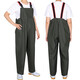 Xiongxuemei thickened breeding pants without boot straps waders one-piece rain pants army green one size fits all bootsless waders one size
