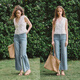 Olrain Blue Straight Jeans für Frauen im Sommer 2025 neue Stile lange Beine und modische vielseitige lange Hosen blau l