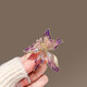 Shien French iris brooch, high-end women's exquisite crystal corsage, niche design pin, suit coat decoration, purple pink flower-brooch