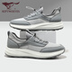 Sept Wolves Chaussures masculines Mesh Breaspable et Chaussures décontractées à l'épreuve des odeurs pour les chaussures de marche pour hommes NOUVELLES chaussures de sport à lacets Softs Sole Sole Grey 9922 38
