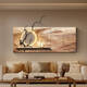 Pupanfeng Wohnzimmer Dekoration Gemälde Retro fühlen Sofa Hintergrund Wandhänge Malerei Einfaches Atmosphäre Teelaum Wandlampe Style C-Dead Holz Spring 12048c menschliche Körper Erfassungslampe Malerei Versorgung 220