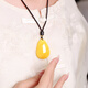 Shi Yue jewelry collection grade natural raw mineral beeswax pendant made of Russian material for men and women, chicken oil yellow and white flower beeswax 2-4 grams