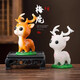 He Jiagong Sika Deer Color Changing Tea Pet Ornament Boutique Can Keep Cute Pets Tea Table Tea Table Tea Play Tea Set Desktop Decoration Sika Deer Orange