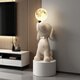 Chuxiang beagle floor-standing ornaments moon lamp piggy bank audio living room TV cabinet home accessories housewarming gifts leather-textured beagle floor-standing ornaments + white exhibition stand