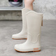 Han Linnu High Tube Tube Rain Boots для женщин 2025 Новые наружные износ
