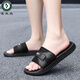 
Woodpecker men's slippers for summer wear new large size personalized black non-slip and anti-odor home beach sandwich 9756 black 40-41