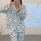 S.SOFEA春季睡衣女长袖牛奶丝家居服网红广州十三行 M6624#蓝帕恰狗 175 L