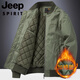 JEEP SPIRIT Chaqueta Hombre Otoño e Invierno Nueva Juventud Suelta Talla Grande Top Informal Algodón Cuello de Béisbol Ropa de Trabajo Engrosada Chaqueta de Hombre Algodón Verde Ejército M