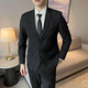 La Hailan Home Shopping Mall mismo traje para hombres Vestido formal de boda de estilo coreano Grupo de novios delgados 09 (4 piezas) traje negro + pantalones + camisa blanca + 6xl recomendado dentro de 190-210