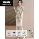 Chi Xuan Mode Damen-Kleidungsstückset Set Modische und modische Mutter im mittleren Alter im mittleren Alter Kurzarm Shirt Hellgrüne zweiteilige TM-723 Green Single Top L L (vorgeschlagen 85-100jin [Jin gleich 0,5 kg])