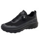 Yuanpeng Nanke high-end men's shoes Italian light luxury men's invisible inner height-enhancing shoes 2025 new rotating button casual shoes 3527 button black [leather surface]_Standard sports 40_Standard sports shoe size