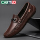 Zapatos de cuero para hombres genuinos de cuero para hombres, nuevos zapatos de hombres transpirables para hombres, suela suave, liviano, de un pie, zapatos de frijol de patada, hueco negro 9905 38 zapatos de cuero tamaño estándar