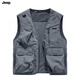 Jeep (JEEP) vest men photography fishing vest summer lightweight mesh multi-pocket work jacket outdoor quick drying vest men