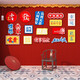 Internet-Promi Check-in Fotobereich Layout Klein Blue Wall Oberfläche Dekoration Lieferungen Milk Tea Shop Hintergrund Aufkleber Gemälde 13658 Fun Text-Blue 10mm Come Board 0cm*0cm