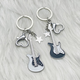American Hot Girl Style Y2K E -Gitarrenstar Schlüsselbund in Retro Trockener jubilanter Bass Schlüsselbeutel Keychain Gitarre Keychain - Weiß